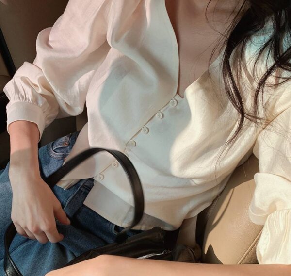 V-neck Chiffon Shirt